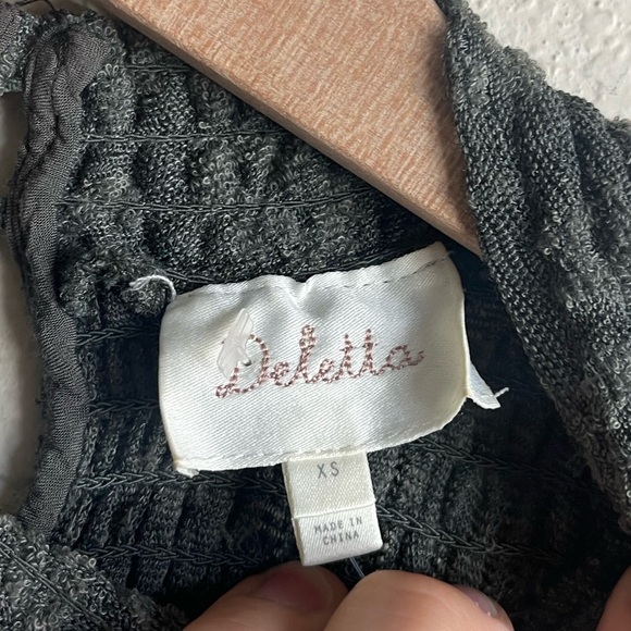 Anthropologie Deletta Floral Mock Neck Crinkle Top Size XS - Picture 4 of 8